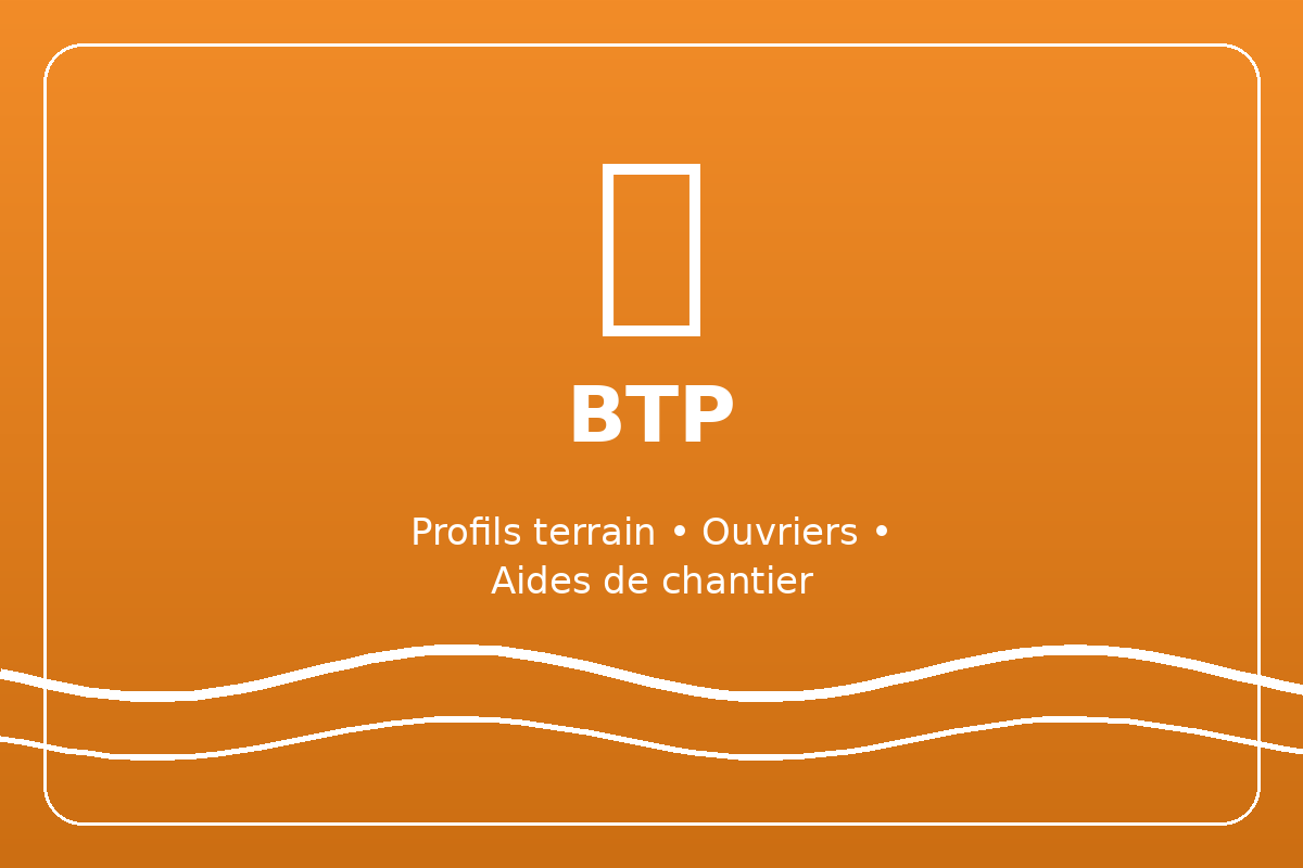Illustration BTP et profils terrain