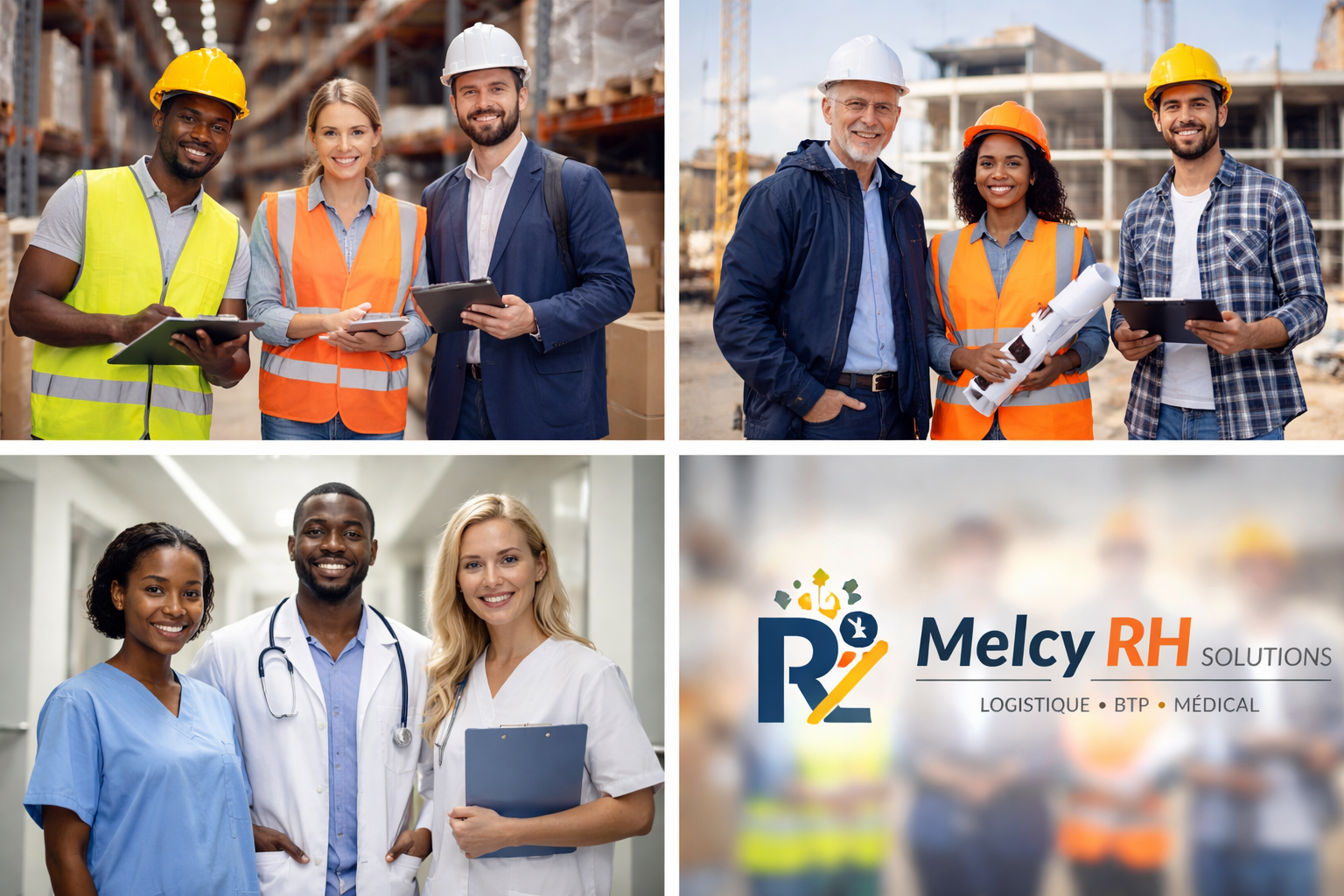 Équipes terrain en logistique, BTP et médico-social